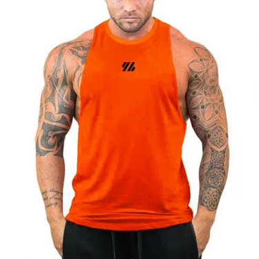 Mens Gym Tank top Fitness Sleeveless Shirt Male Mesh Breathable Fitness Vest Undershirt Sports Clothing Running Singlets Men 4