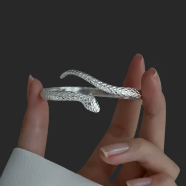 925 Sterling Silver Snake Shape Bracelet Charm Temperament Bracelet Birthday Party Gift Beautiful Jewelry for Woman Free Shippin 3
