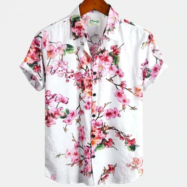 2024 Flower Shirt Hawaiian Men Clothes Loose Breathable Men's Shirts Summer Male Street Casual Short Sleeve Tops 5xl 5