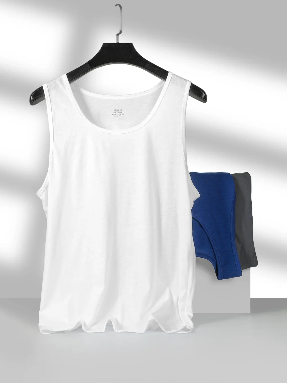 Men's pure cotton vest breathable slim youth sports foundation hurdle I loose summer thin halter undershirt 3