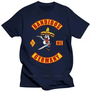 New black short sleeve men top New Bandidos Motorcycle Club Germany Bandidos MC Graphic Men T Shirt Tee Shirts unisex tee-shirt 2