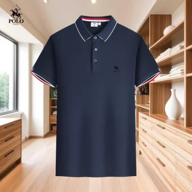 2025 Summer New Casual Fashion Polo Shirt Short Sleeve Men's Short Sleeve Button Collar Top T-shirt Short Sleeve Collar Fashion 2