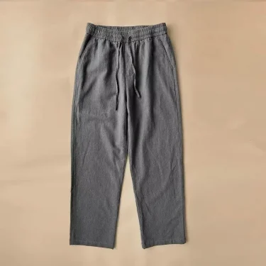 Cotton and linen pants men's summer thin loose straight leg wide-leg ice silk linen nine pants fashion brand high-grade feeling 5