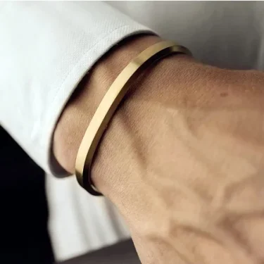 Stainless Steel Bracelet Cuff Bracelets Bangles Men Bracelets Gold Color Bangles Geometric Simple Designs Jewelry Dropshipping 3