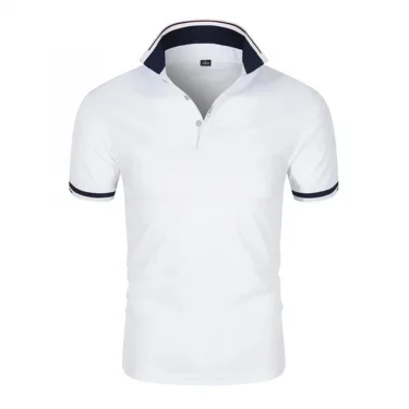 Summer Men Polo Men Shirt Short Sleeve Polo Shirt Contrast Color Polo New Clothing Streetwear Casual Fashion Men Collar Tops 2