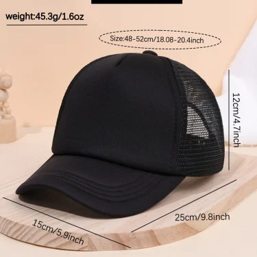 A children's mesh breathable baseball cap for spring and summer sun shading, children's duckbill cap trucker hat 6