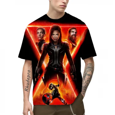 Miniso 2024 T-Shirt For Men 3D Printed Deadpool Venom Movie Streetwear Cool Women Clothing Summer Harajuku Short Sleeves Kids 3