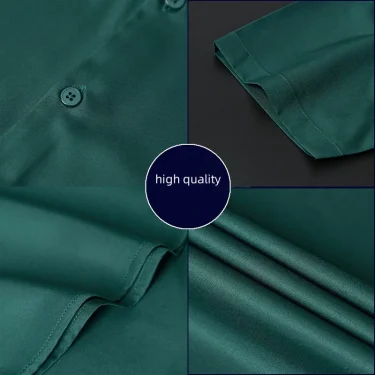 New Anti-Wrinkle Men Shirts Short Sleeves Dress Shirts For Men Slim Fit Camisa Social Business Blouse White Office Shirt S-4XL 6