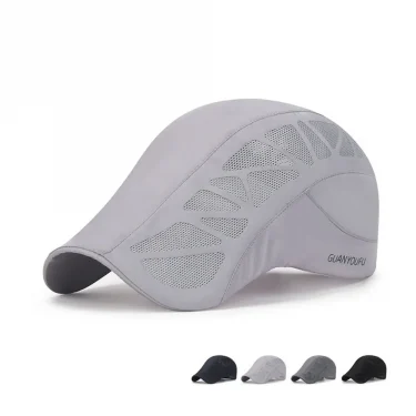 Fashion Letter Beret Hat Men Sun Hats Golf Driving Cabbie Hat Newsboy Flat Summer Cap Quick-drying Peaky Mesh Baseball Caps 1