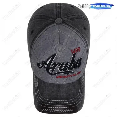 Aruba Letter Embroidered Cotton Adjustable Two-tone Baseball Cap Sun Hat Trucker Caps Dad Hats 3