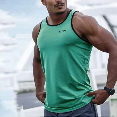 Summer Daily Trend Men's Tank Tops Outdoor Sports Running Fitness Crew Neck Sleeveless T-shirt Urban Street Men Clothing Vest 4