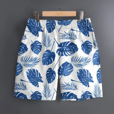 Men's Hawaiian 3D Plant Summer Pattern Beach Shorts Quick Dry Outdoor Casual Sports Shorts Fashion Men's Shorts 3