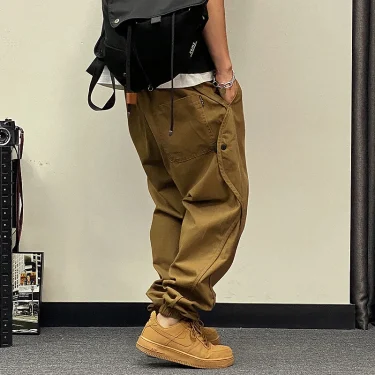 Plus Size Japanese Streetwear Oversize Cargo Pants Men Clothing Harajuku Casual Joggers Korean Hip Hop Baggy Trousers Male 3