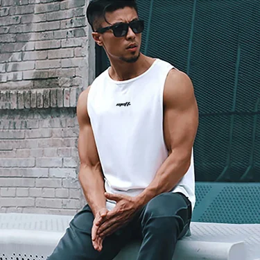 Summer Men's Tank Tops Gym Fitness Training Clothing Quick-drying Loose Bodybuilding Sleeveless Tees Men Fashion Basketball Vest 4