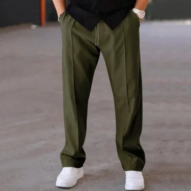 New Thin Pants Men's Spring/Summer Loose Straight Leg Sports Casual Pants American Oversize Long Leg Pants 5