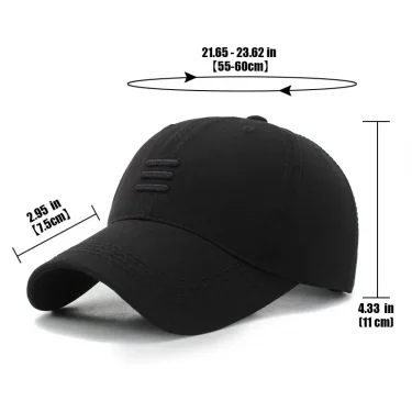 4 Colors New Fashion Soft Top Baseball Cap Outdoor Sport Casual Cotton Snapback Hats For Men and Women Three Bars Dad Hat Design 6