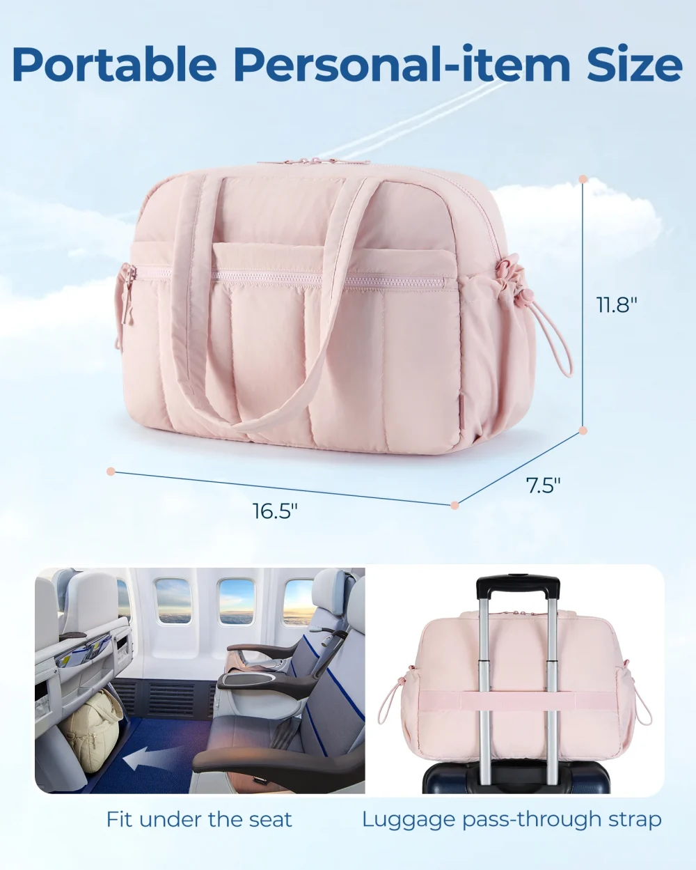 BAGSMART Travel Duffel Bag Gym Bag for Women with Wet Pocket Carry on Weekender Shoulder Boston bag Waterproof Beach bags 4