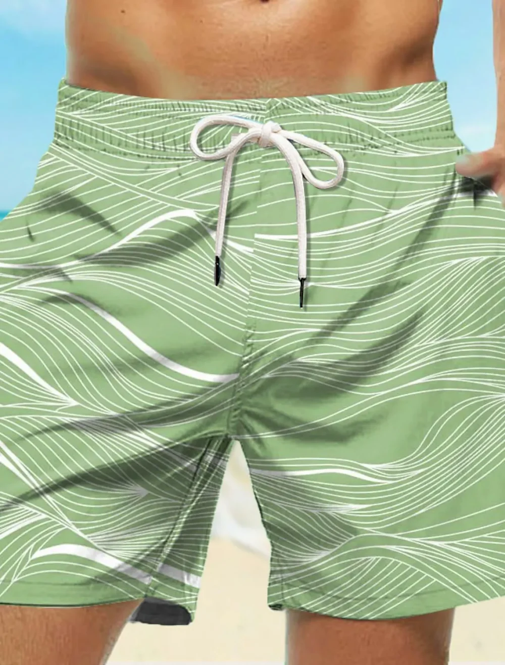 New Men's Board Short Swim Shorts Trunks Drawstring Waves Graphic Prints Quick Drying Casual Holiday Hawaiian 4