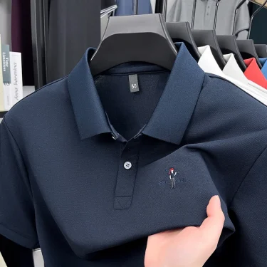 Fashion luxury men's short sleeve polo shirt summer new trend brand cartoon embroidery lightweight breathable casual T-shirt 4