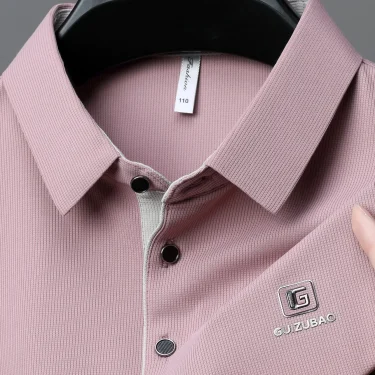 Men's lightweight summer short-sleeved Polo shirt, breathable polyester blend, ideal for golf, tennis and casual wear 5