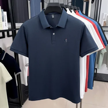 Fashion luxury men's short sleeve polo shirt summer new trend brand cartoon embroidery lightweight breathable casual T-shirt 6