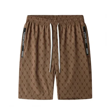 Summer New Men's Letter Printed Five Point Casual Shorts Outdoor Sports Fitness Thin Breathable Ice Silk Quick Drying Pants 3