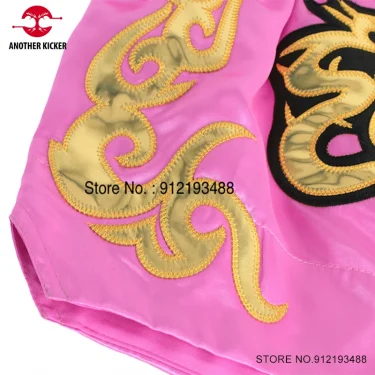 Muay Thai Shorts New Boxing Shorts Women Men Child Embroidery Kickboxing Training Pants Sanda Martial Arts Fight Equipment 5