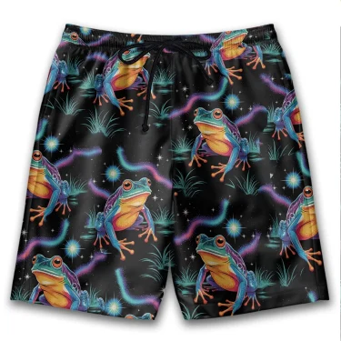 Funny 3d Print Frog Beach Shorts Men Swim Trunks Summer Animal Sports Surfing Board Shorts Child Holiday Party Bathing Suits 4