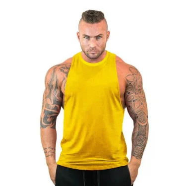 Summer New Fashion Casual Plain Gym Vest Mesh Quick Drying Breathable Mens Fitness Clothing Bodybuilding Tank Tops 2