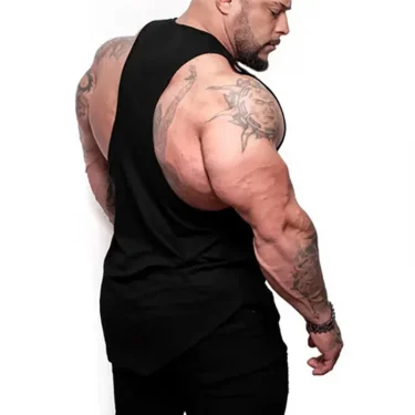 Usa Basketball Letter Logo Sleeveless Shirt Gym Bodybuilding Fitness Muscle Y-back Singlet Cotton Breathable Loose Men's Vests 4