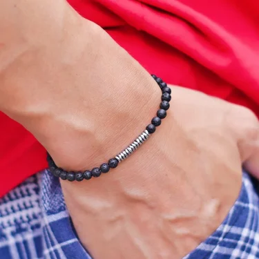 Natural Small Beads Bracelet Stone Handmade Blue Red Turquoise Braclet Men Women Lucky Armband Student Outdoor Biker Accessories 5