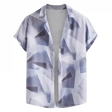 Nautical Style Shirt - Men's Relaxed Fit Striped Short Sleeve Top for Beach Days & Weekend Adventures 2