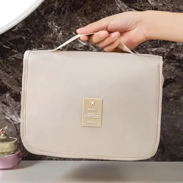 Portable Travel Multi Functional Hanging Cosmetic Bag Business Trip Washable Bag Large Capacity Dry Wet Separation Handheld Bag 6