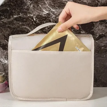 Portable Travel Multi Functional Hanging Cosmetic Bag Business Trip Washable Bag Large Capacity Dry Wet Separation Handheld Bag 5