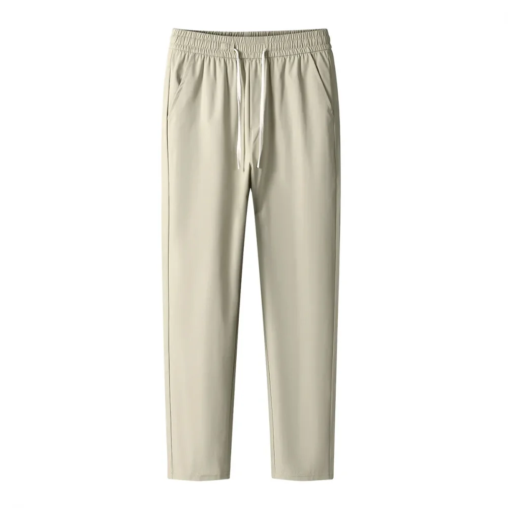 Men's Summer Pants Casual Sweatpants Ice Silk Quick Dry Light Weight Travel Mens Elastic Waist Jogger Casual Trousers 5