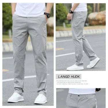 Men's Slim-Fit Cotton Chino Pants | Tailored Casual Trousers with Stretch Comfort (Waist 28-40) - Modern Office to Weekend Wear 5