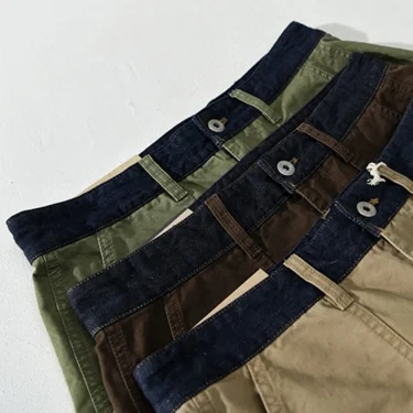 2025 Spring Cargo pants men cotton soft fashion Trousers man Streetwear high end Casual men's work pants 4