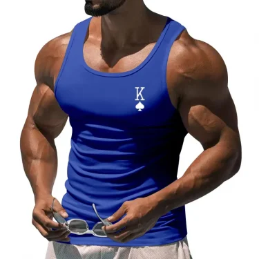 The 2025 New Men's Fitness Vest Is a Must-have For Summer Gyms, Featuring a stylish sleeveless T-shirt with letter prints 3
