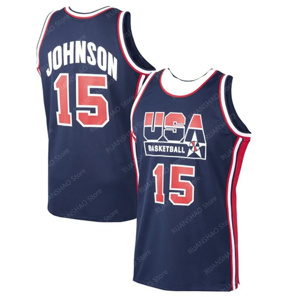 USA Basketball Jersey Tshirt Summer Men's Basketball Sleeveless Sports Vest T-Shirt Boys Basketball Training Wear Team T-Shirts 5
