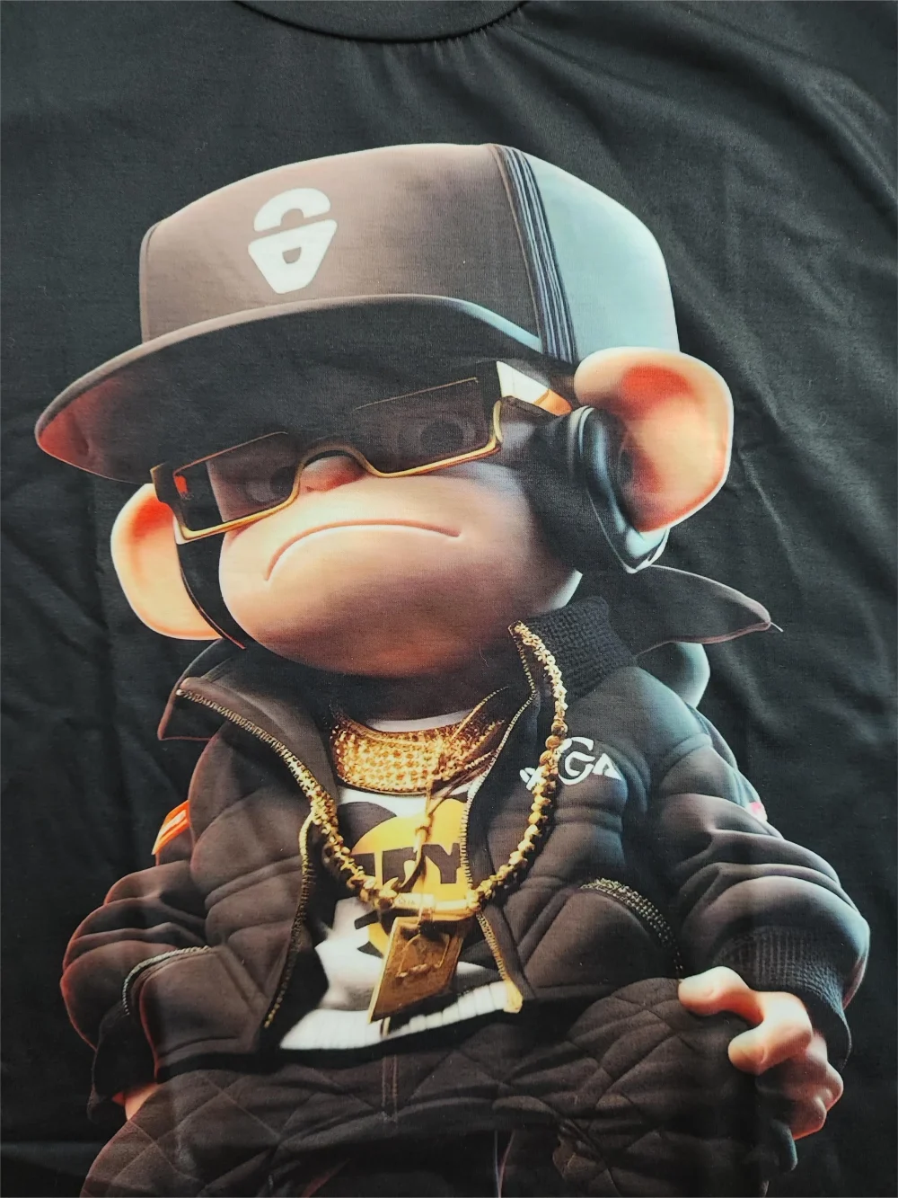 Hip Hop Monkey Pattern Print T-shirts O-Neck Short Sleeve Tee Designer Clothes Men Monkey Print Clothes Men Designer T-shirts 5