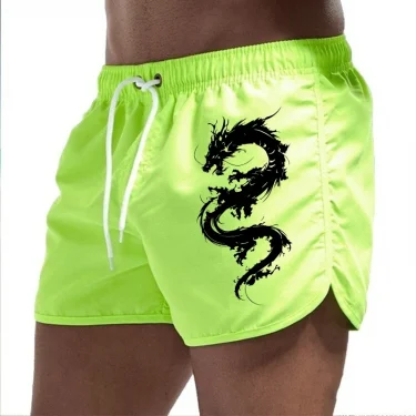 2025 Brand New Mens Board Shorts Chinese Dragon Design Printed Beach Shorts High Quality Male Summer Running Cycling Cool Shorts 5