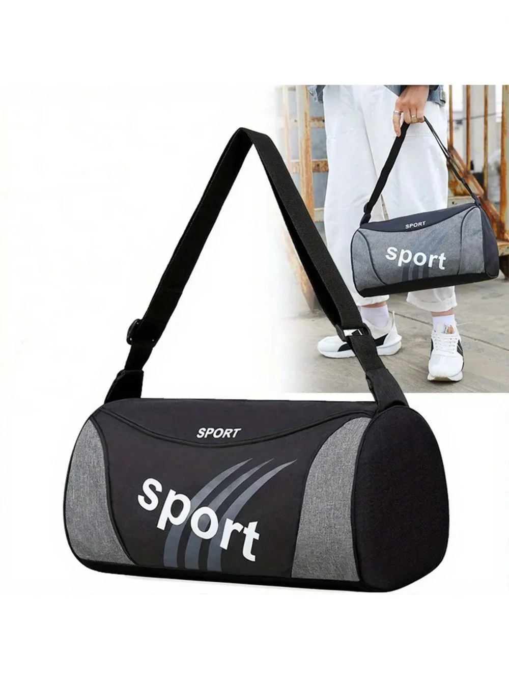 Large Capacity Colorblock Sports Duffle Bag - Spacious Interior, Durable Zipper, Ultra-Lightweight Design 6