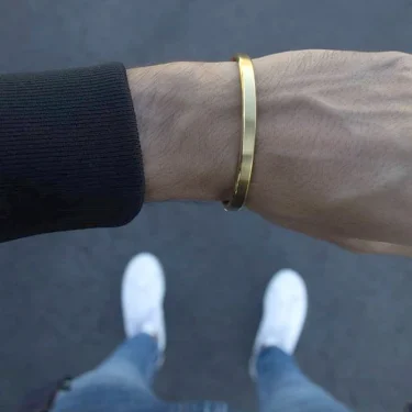 Stainless Steel Bracelet Cuff Bracelets Bangles Men Bracelets Gold Color Bangles Geometric Simple Designs Jewelry Dropshipping 2