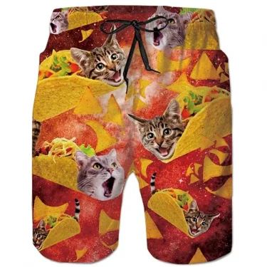 Funny Animal Dinosaur Beach Shorts Pants Men 3D Printing Surfing Board Shorts Summer Hawaii Swimsuit Swim Trunks Cool Ice Shorts 4