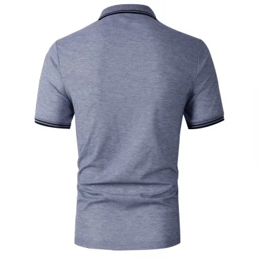 100% Polyester Men Quick Drying Short Sleeve Polo Shirt Summer Fashion Slim Fit Pure Color Polo Shirt Logo Print Tops Polo 6