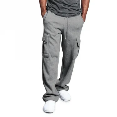 Mens Sweatpants Fit Joggers for Sports and Streetwear Loose Oversized Quick - Dry Drawstring Long Pants Men Multi - Pocket Pants 5