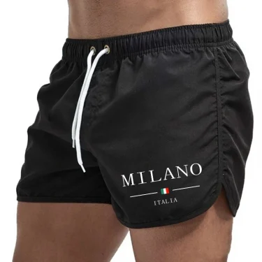 Italy Milan Fashion Men's Board Shorts High Quality Male Beach Casual Sports Shorts Summer Daily Cycling Running Fitness Shorts 1
