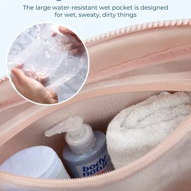 BAGSMART Travel Duffel Bag Gym Bag for Women with Wet Pocket Carry on Weekender Shoulder Boston bag Waterproof Beach bags 5