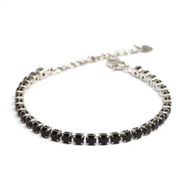 Fashion Silver Color Stainless Steel Chain Charms Tennis Bracelet CZ Cubic Zirconia Luxury Jewelry For Men Women Gifts 3