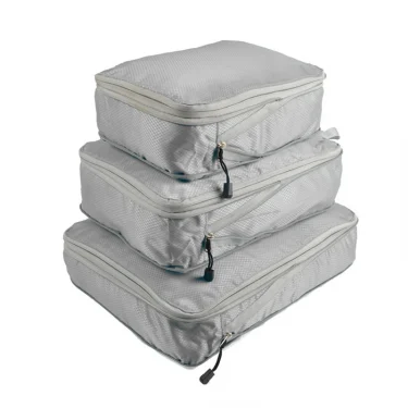 3PCS Compressed Packing Cubes Travel Storage Organizer Set Mesh Visual Luggage Portable Convenient Lightweight Suitcase Bag 1
